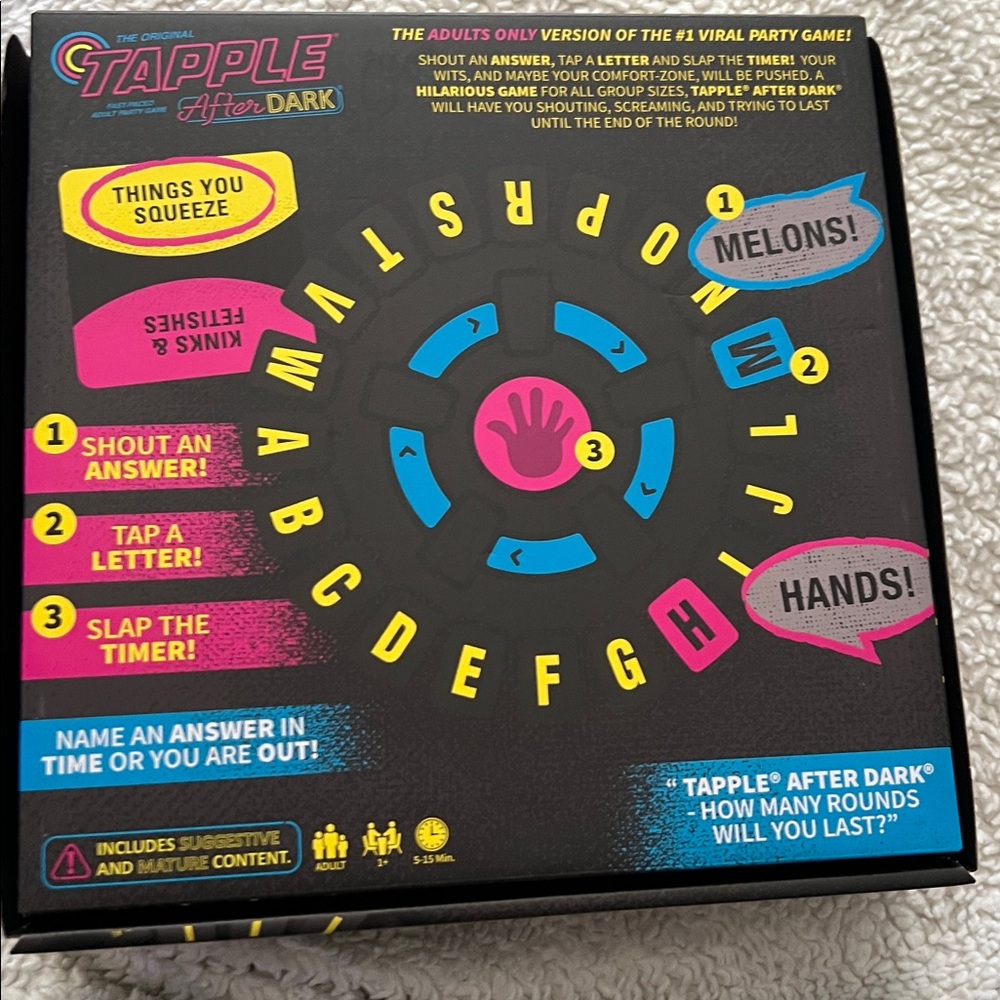 The Original Tapple After Dark Party Game - Pink & Blue - Picture 2 of 5